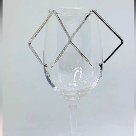 Silver Square Metallic Hoop Earrings - Picture 3 of 8